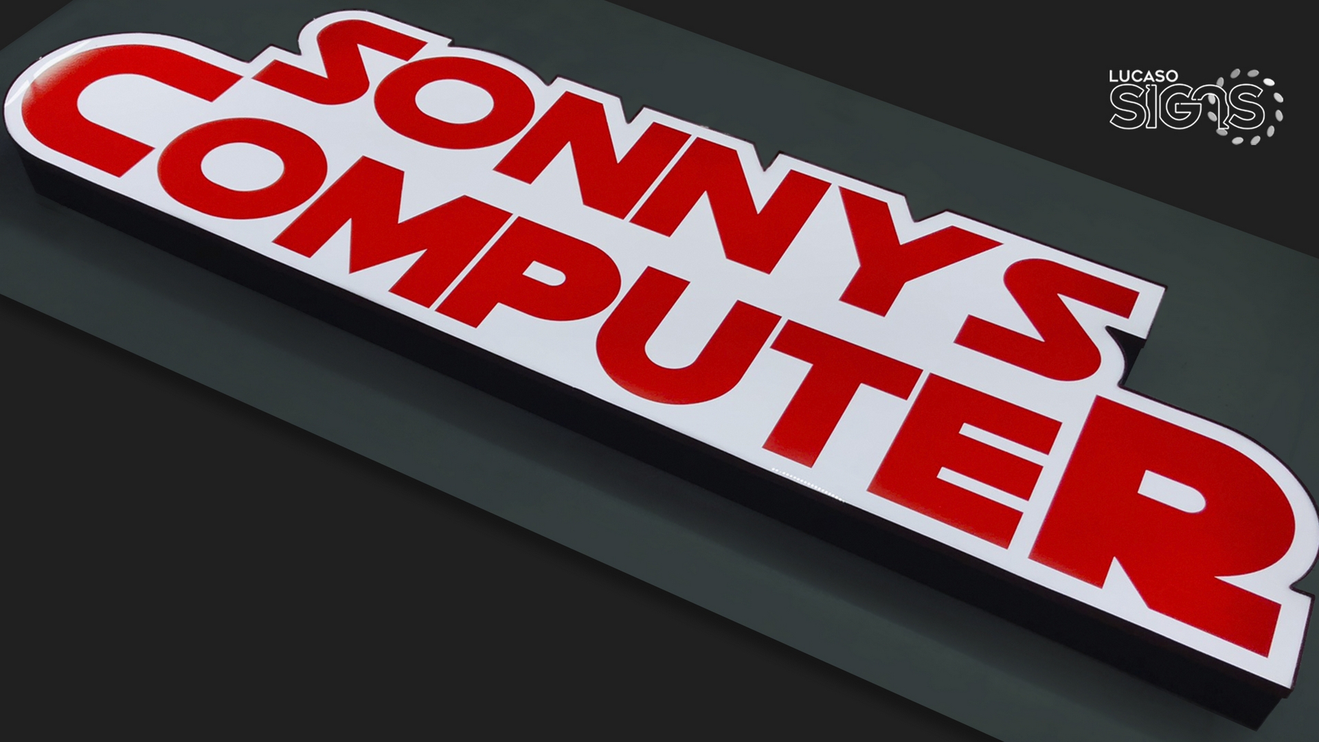 Cloud signage custom illuminated by lucaso signs