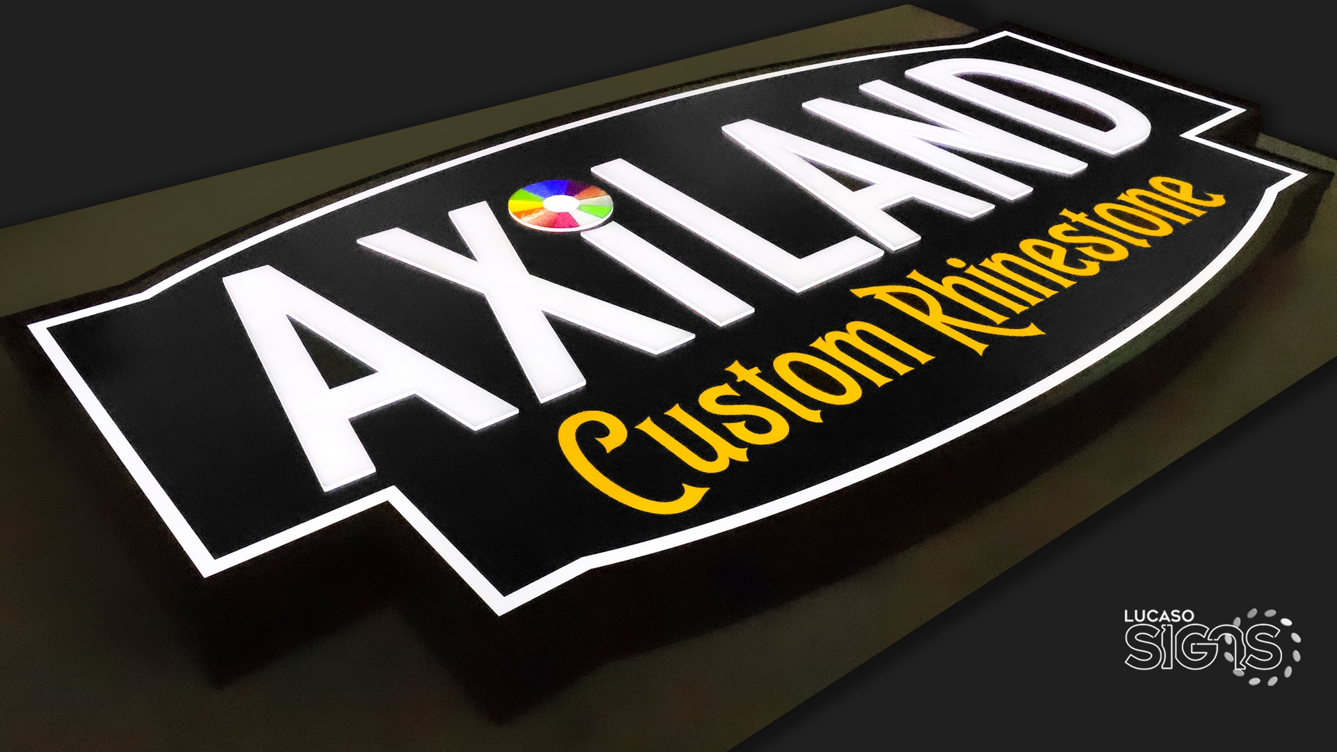 Custom cloud sign with push through by lucaso signs