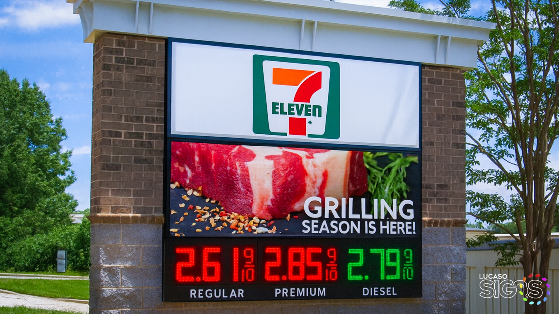 Outdoor custom Digital Gas Price Display