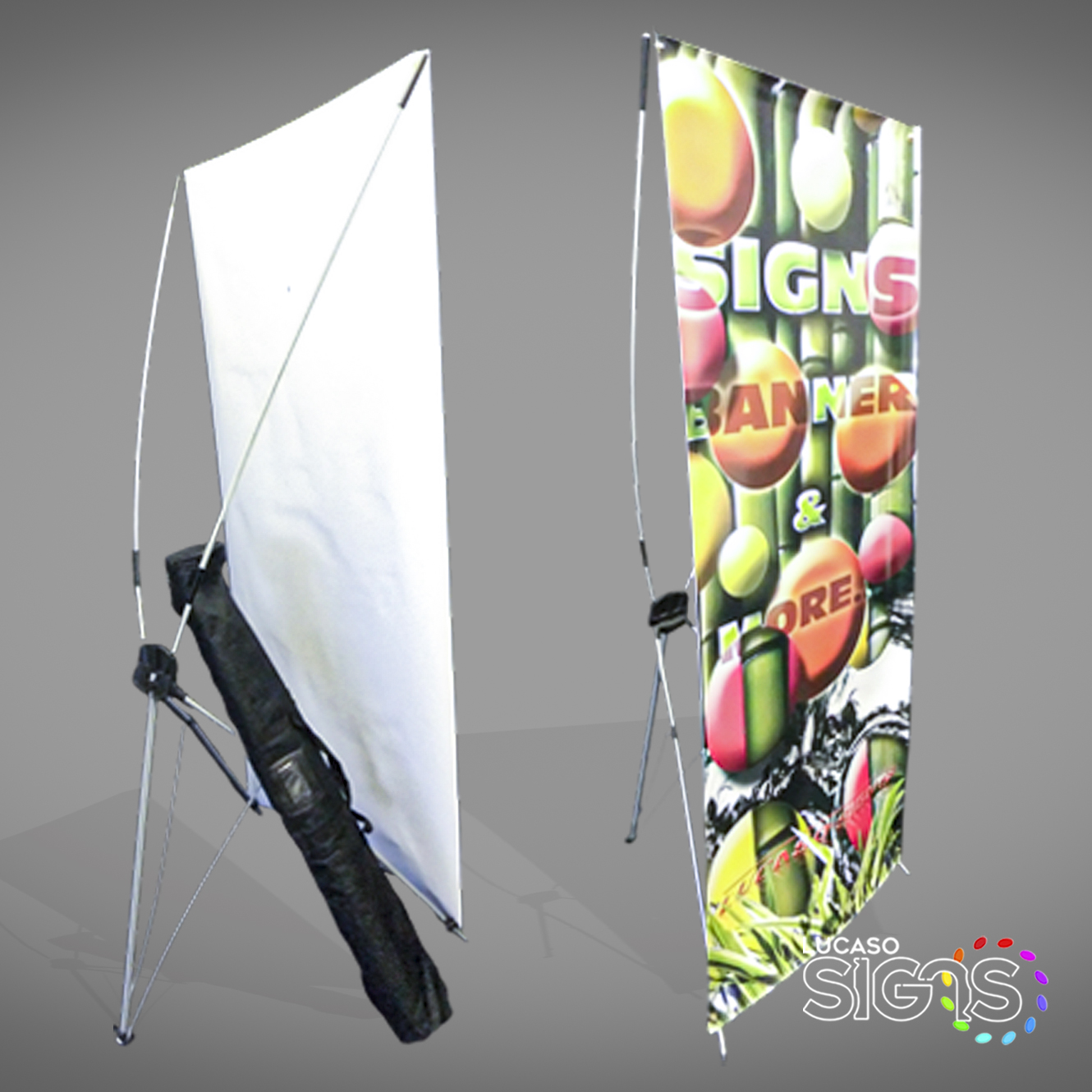 Economic Banner stand with custom print by lucaso signs