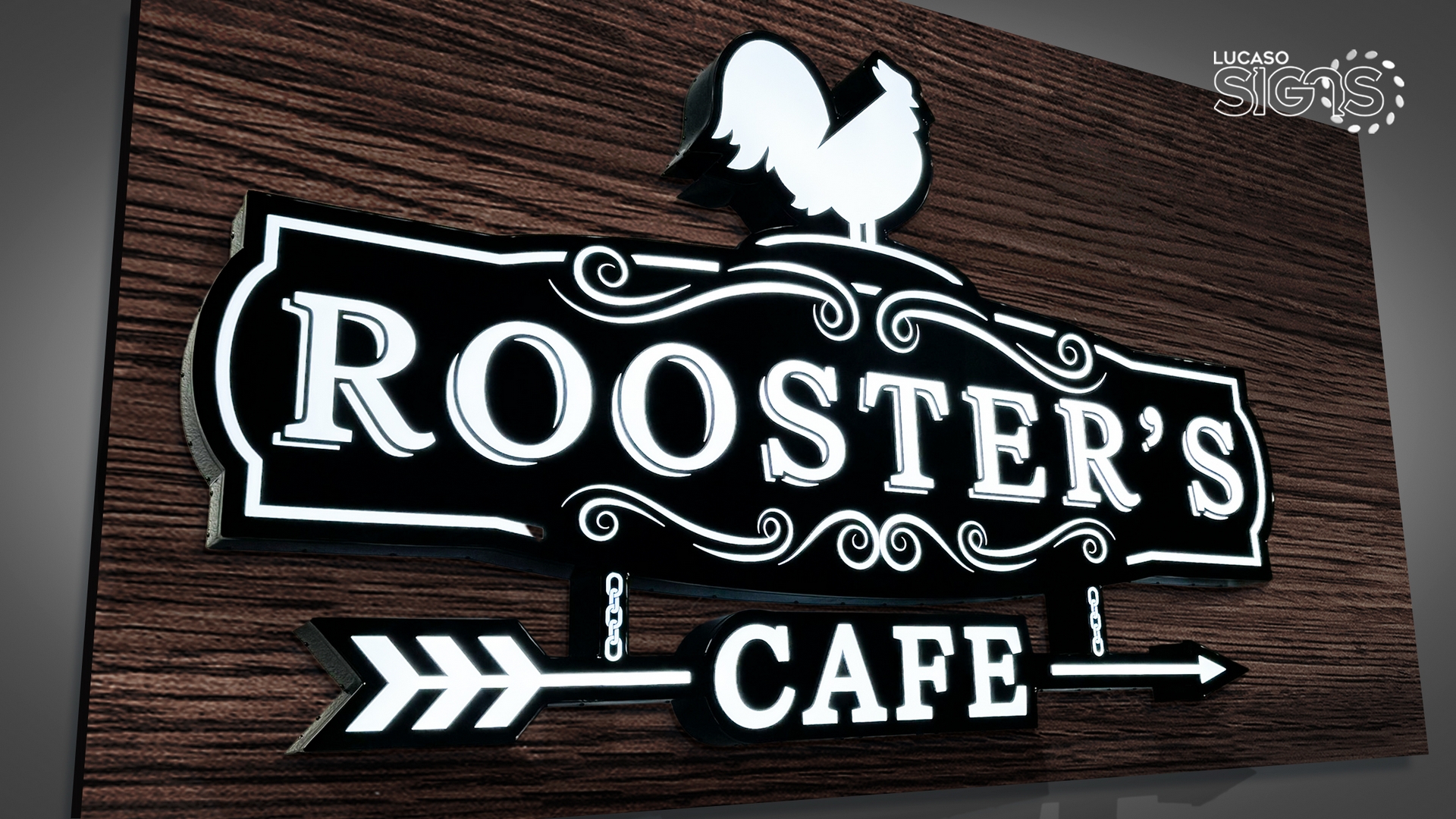 Restaurant custom cloud sign by lucaso signs