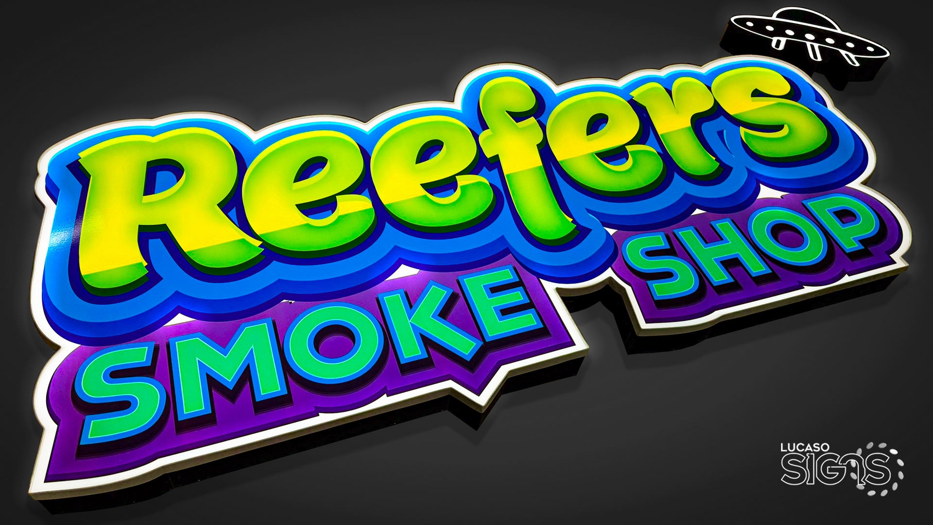 Custom Cloud Sign with digital print translucent by lucaso signs