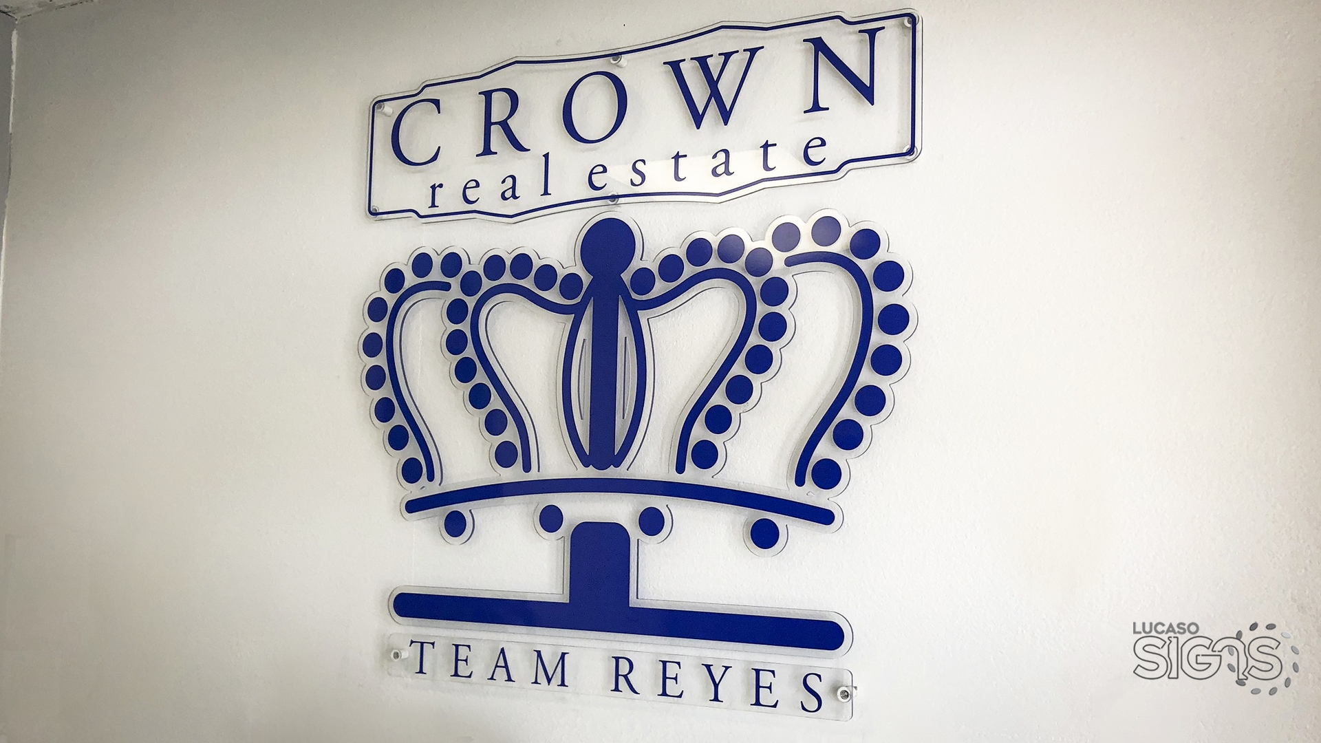 Reception-sign-custom-logo-pin-mounted-by-lucaso-signs