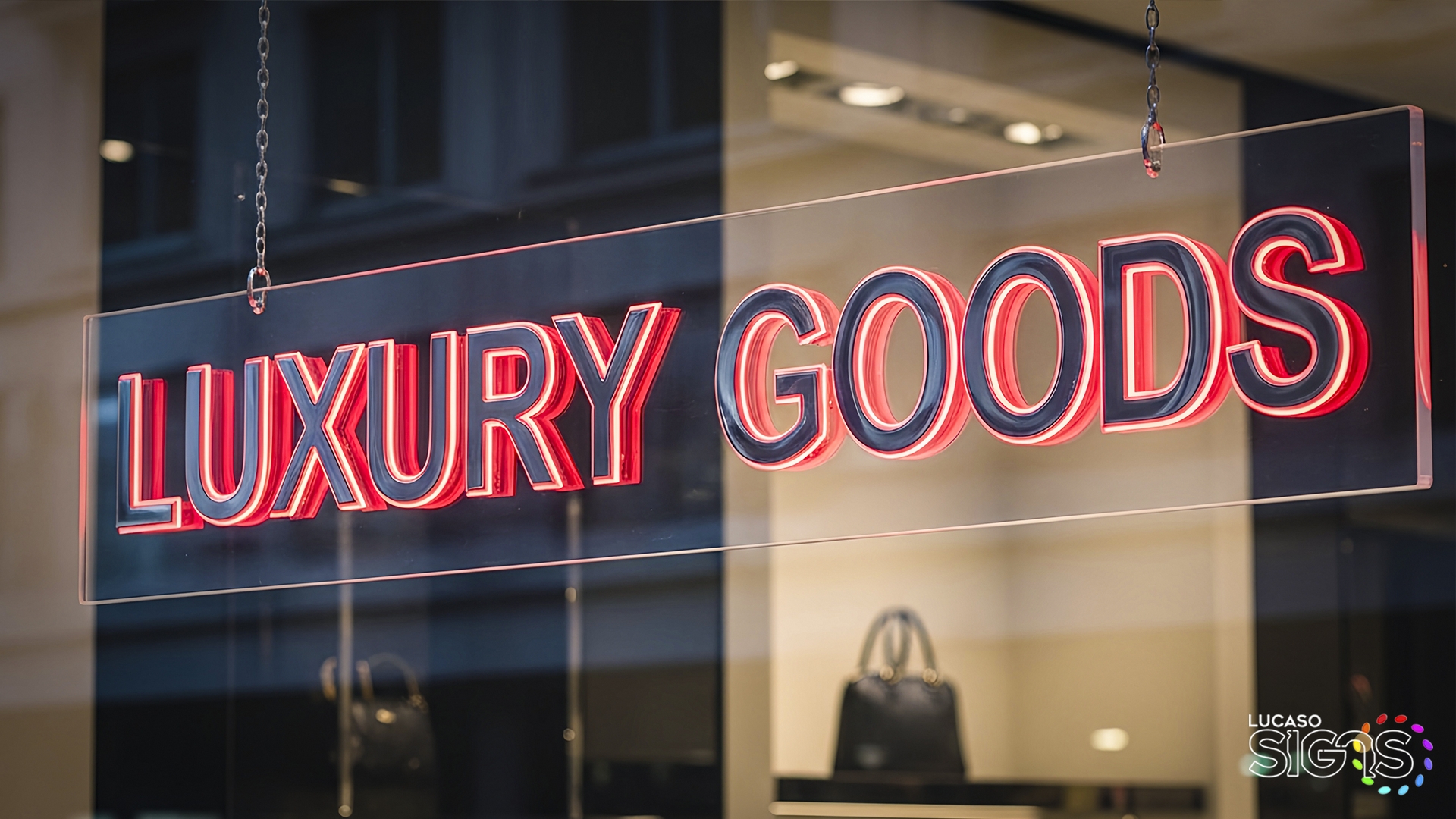 Ultra thin light box window sign by lucaso signs