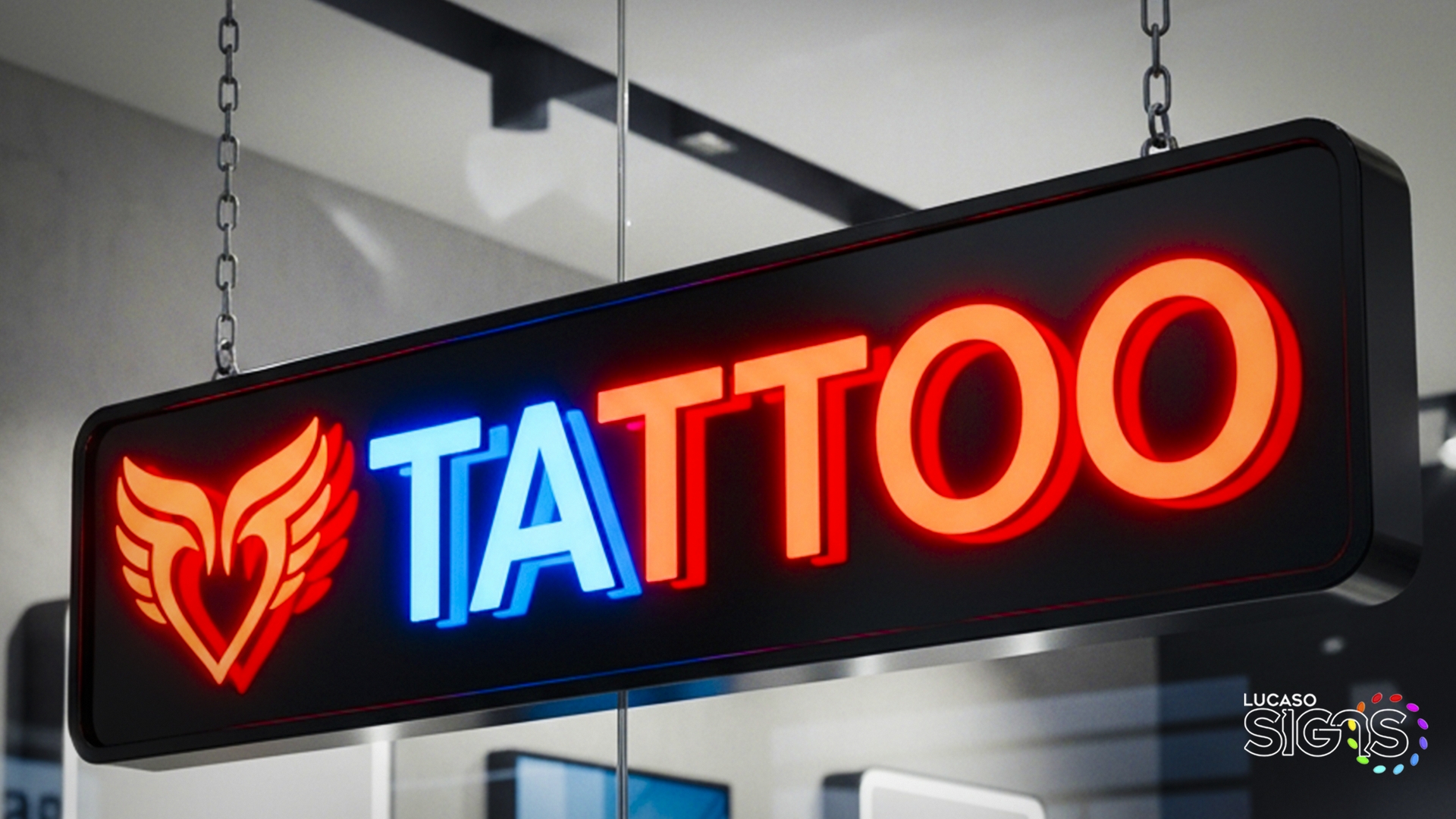 Tattoo window sign by lucaso signs