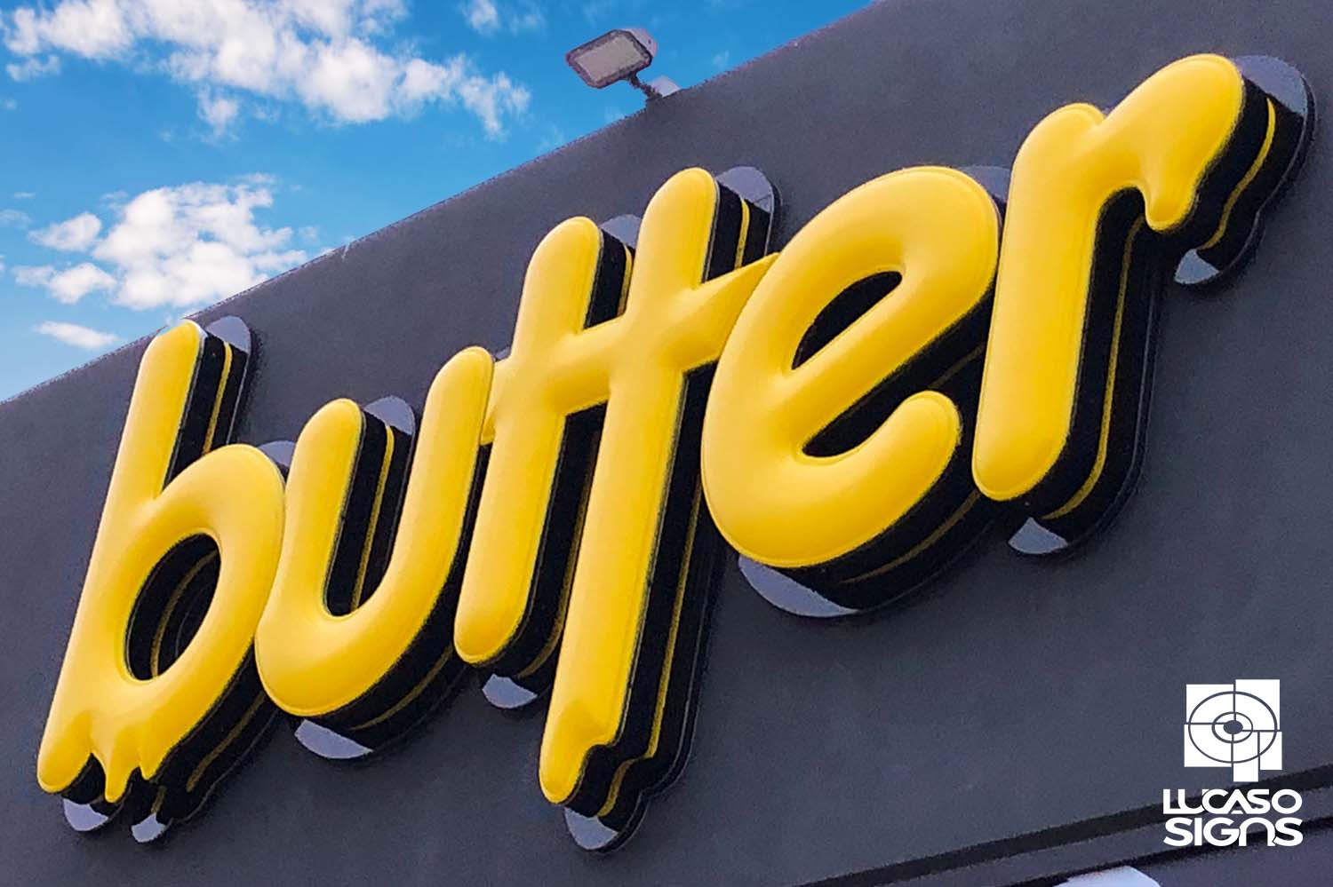 channel letter domed face thermoformed acrylic sign by lucaso signs