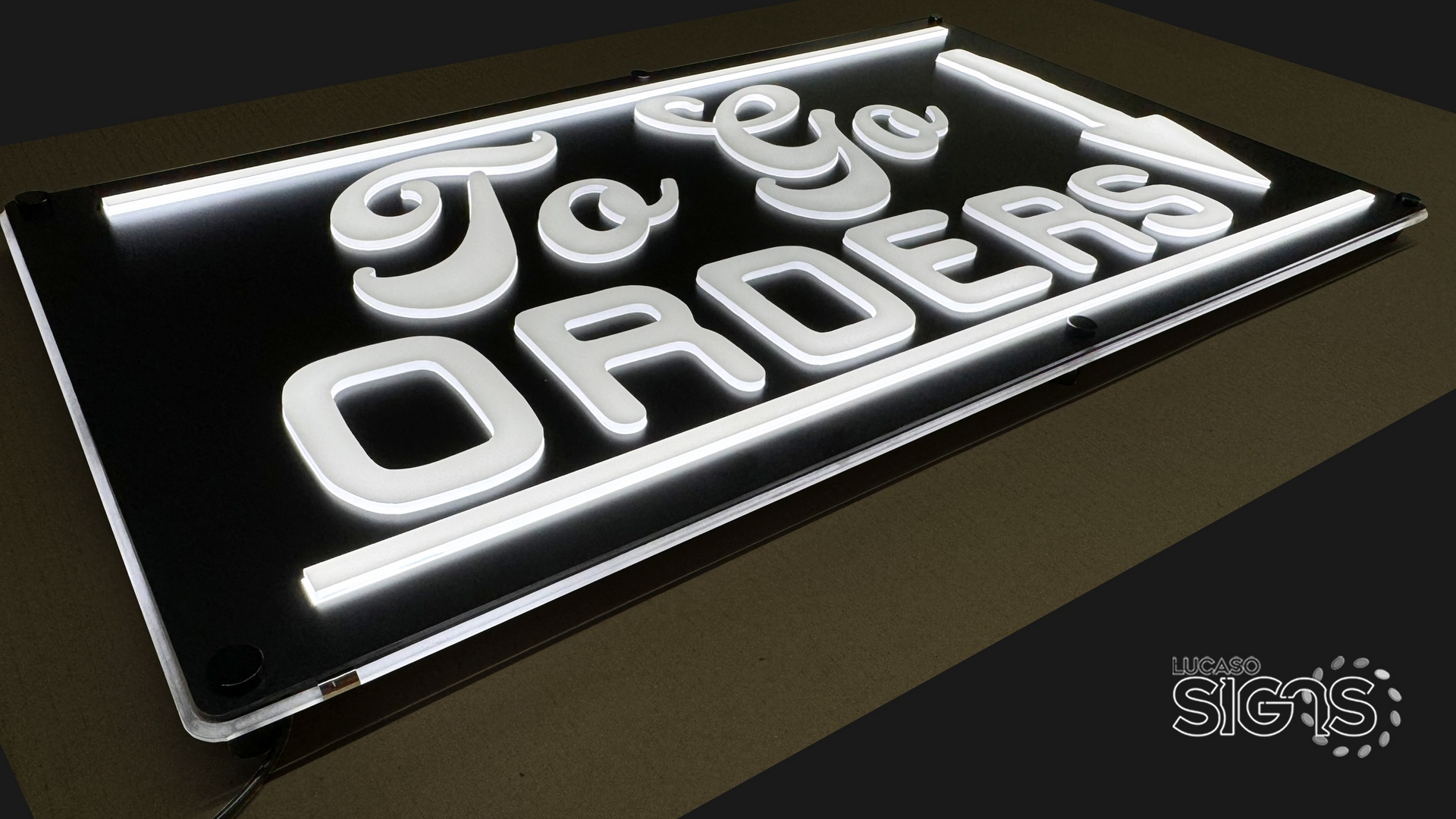 Ultra Thin Light Box for bars cashier by Lucaso Signs