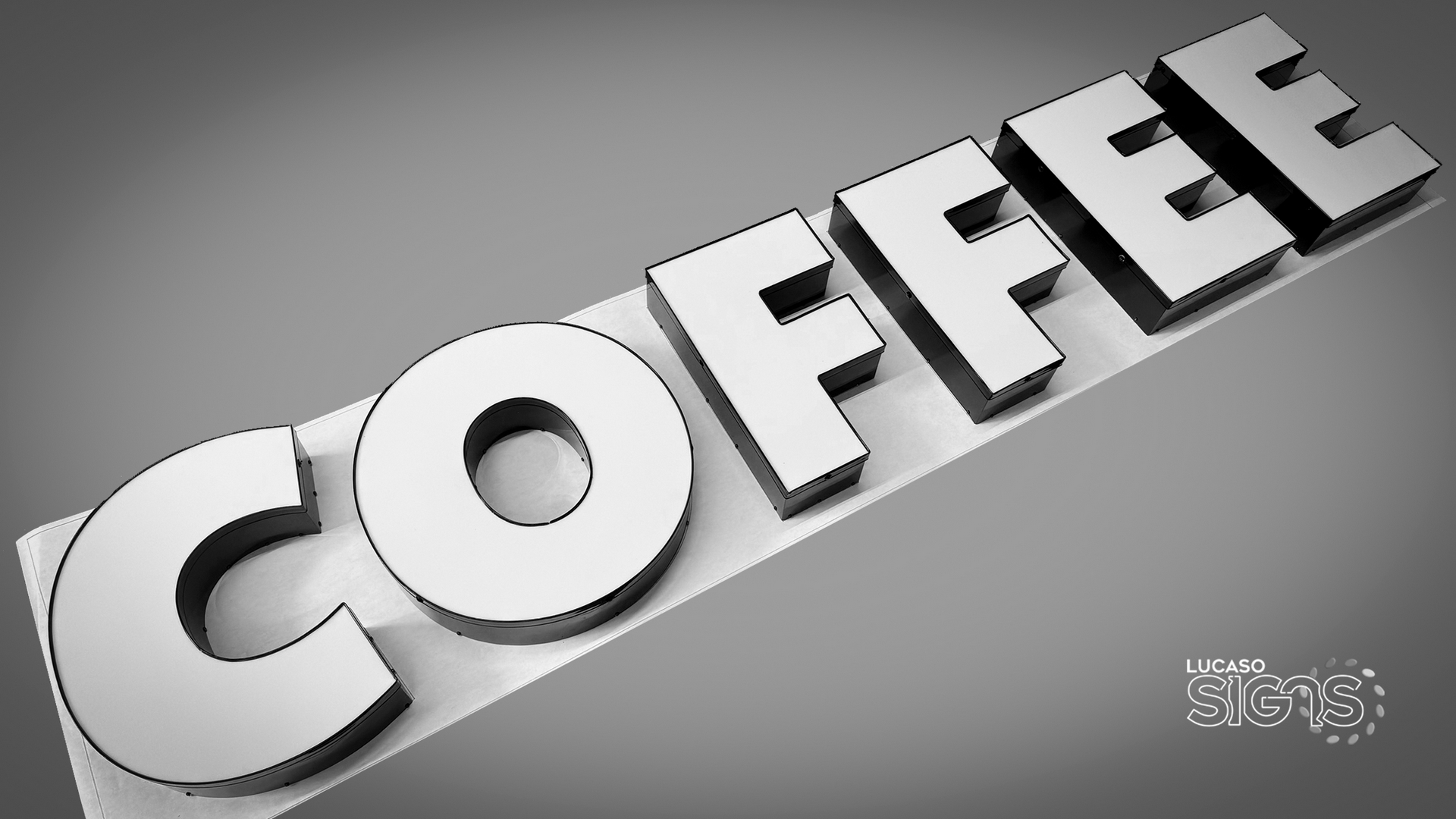 Coffee Sign in Channel letters by Lucaso Signs
