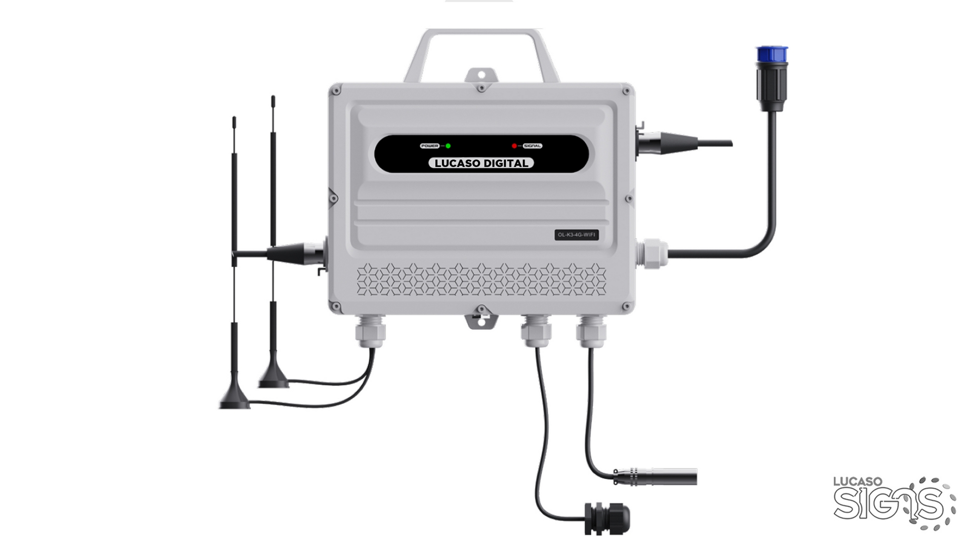 Digital LED display controller with 4G and WiFi connectivity by Lucaso Signs.